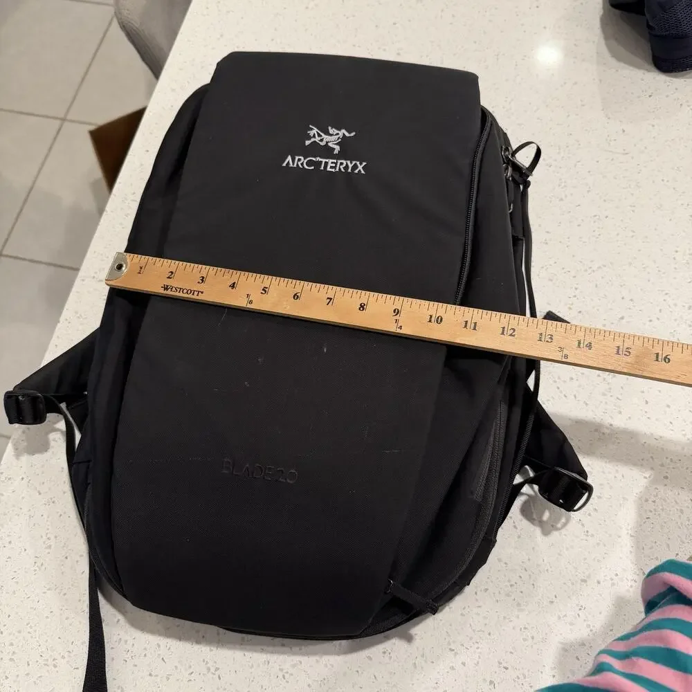 Arcteryx Blade 20 Backpack Black Nylon Laptop Travel Office Work Office Daypack